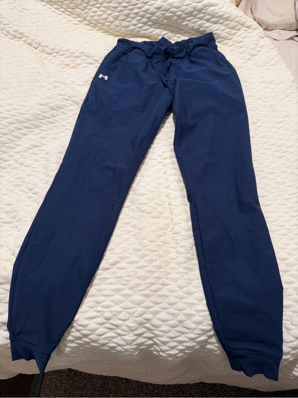 Under Armour Navy Blue Drawstring Joggers - Picture 2 of 6